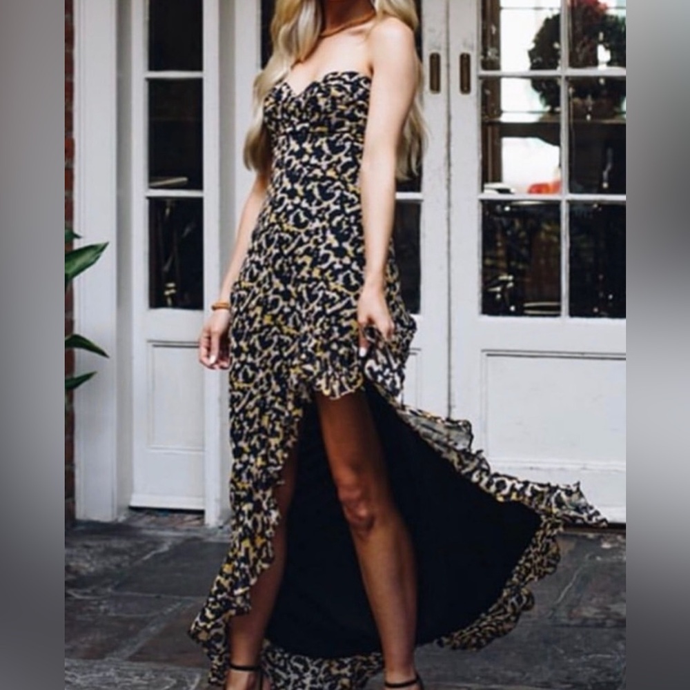 NWT Amanda Uprichard Eden gown leopard print - Picture 16 of 17